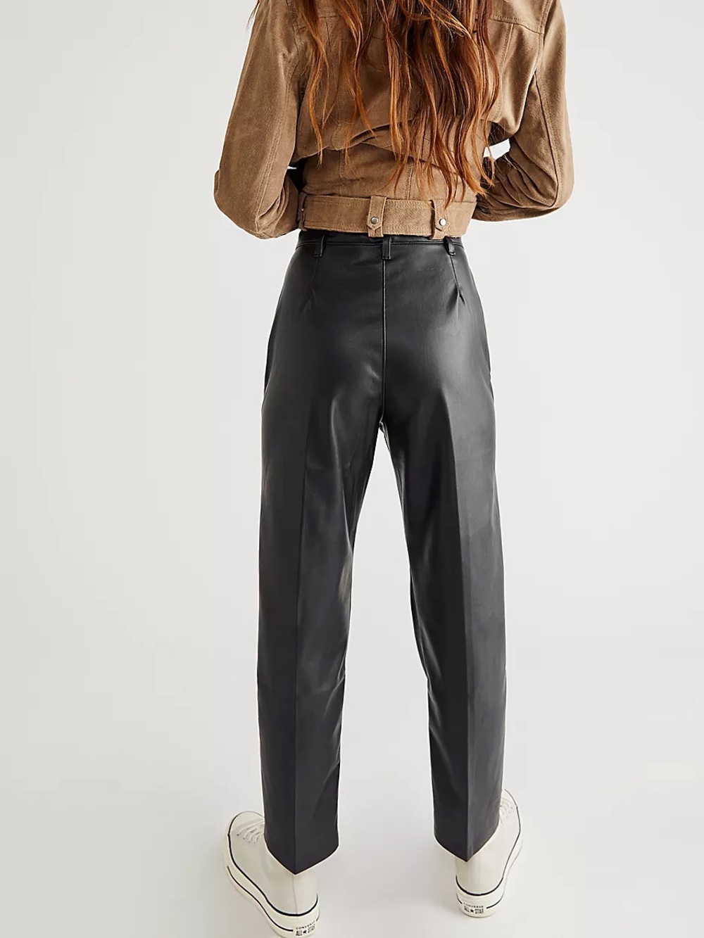 Free People Levi's Math Club Vegan Leather Trousers 26 - Picture 2 of 6